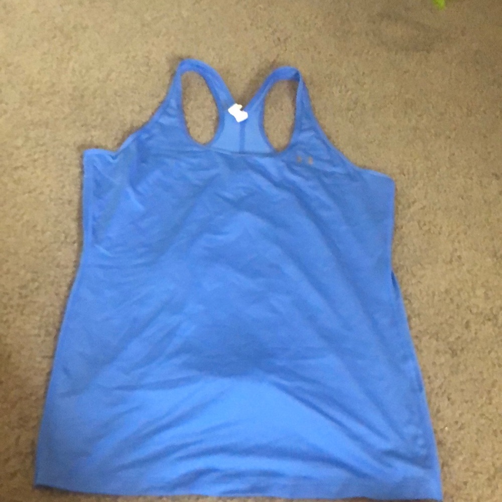 Blue tank top athletic shirt